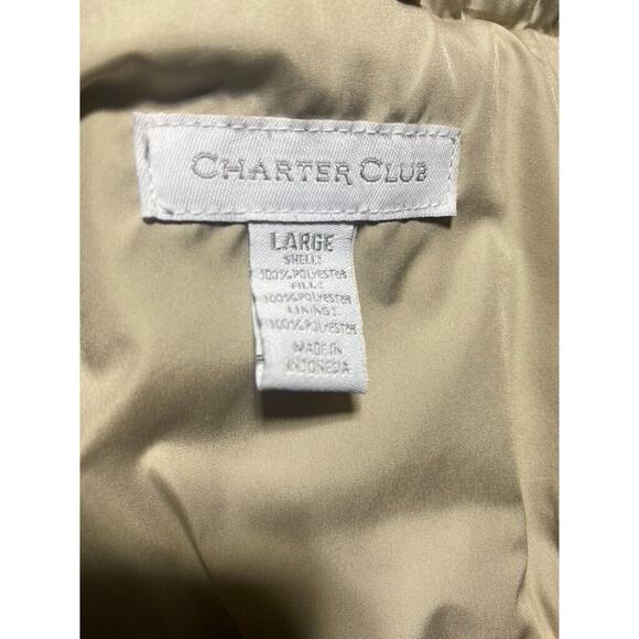 Charter Club Lightweight Jacket Women's Size Large Zip/Snap Up White Lined - Picture 7 of 8